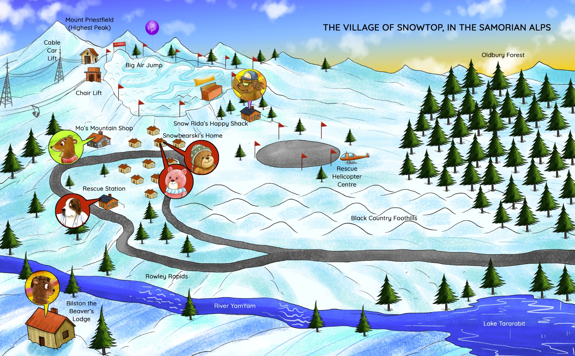 Village of Snowtop Map